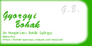 gyorgyi bohak business card