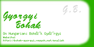 gyorgyi bohak business card